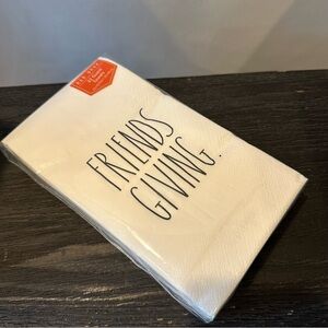 Rae Dunn Friendsgiving White Napkins